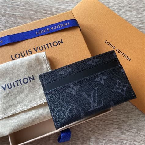 louis vuitton m62170 pte car.doub.m.ecli|Double Card Holder Monogram Eclipse .